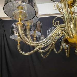 יד מפוצץ זכוכית נברשת מדורה זכוכית תליון אורות מנורת מנורת תליית נברשת יוקרה הוביל נברשת - Product Image 6