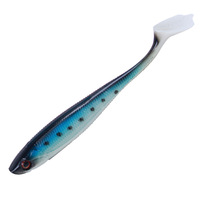 NOUVEAU Leurre Souple en PVC en Forme de Pieds de Canard 90mm 5.6g pour la Pêche à la Truite en Ruisseau Sans Hameçons 7pcs/Sac Simulation Odeur de Poisson