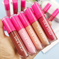 Rouge à lèvres mat imperméable OEM, gloss nude végétalien, gloss à paillettes transparent, gloss rose vif en marque blanche pour revendeurs