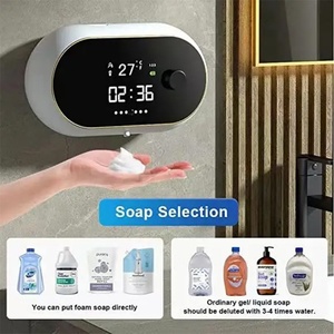 เครื่องจ่ายสบู่เหลวแบบเหนี่ยวนำไฟฟ้าแบบไม่ต้องสัมผัส ชาร์จผ่าน USB พร้อมหน้าจอแสดงผลดิจิตอล - Product Image 3