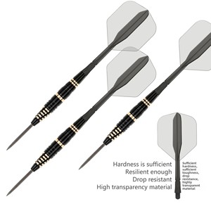 GOODARTS Aiguilles de <span class=keywords><strong>fléchettes</strong></span> en laiton 22g pour enfants avec <span class=keywords><strong>ailettes</strong></span> monobloc haute transparence et boîte à <span class=keywords><strong>fléchettes</strong></span> - Product Image 4