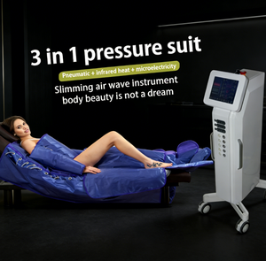 Máquina de Presoterapia Profesional 3 en 1 para Linfedema, Traje de Masaje por Compresión de Aire de 6 Cámaras para Cuerpo Completo, Brazos, Cintura y Piernas - Product Image 1