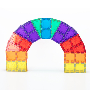Juego de bloques de construcción de azulejos magnéticos para niños, juguete de construcción de arcoíris, <span class=keywords><strong>100</strong></span> piezas - Product Image 2
