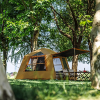 Carpa Inflable Explorers Leisure Cabin, Impermeable, de Oxford, para las Cuatro Estaciones, de Inicio Rápido, Portátil, con Gran Espacio, Equipo de Camping para Exteriores