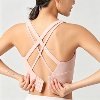 Soutien-gorge de sport personnalisable pour femme avec logo – Idéal pour la course et le yoga – Soutien dorsal, absorption des chocs, boutons avant ajustables, coussinets amovibles