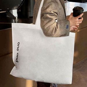 Hot Selling Custom Print Grocery Recycle Reusable Non-Woven Fabric Takeaway Storage Folding <b>Bag</b> <b>Long</b> Handle Logo for Shopping - Product Image 4