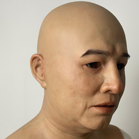 Masque réaliste en silicone pour homme, tête nue, visage asiatique, pour travestissement, fête, transgenre