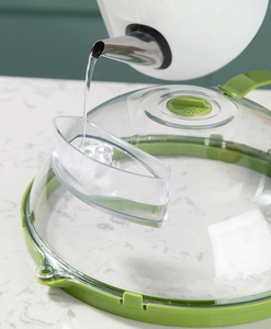 Cubierta de salpicaduras para microondas de cocina para alimentos con vaporizador de agua y mango, sin BPA y protector de salpicaduras seguro para lavavajillas - Product Image 6