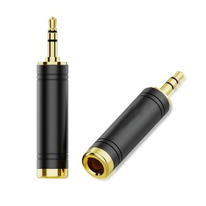 <span class=keywords><strong>Adaptador</strong></span> de Audio Premium de Latón Chapado en Oro con Conector Macho de <span class=keywords><strong>3.5</strong></span> mm y Hembra de <span class=keywords><strong>6.3</strong></span> mm, para Auriculares, Altavoces, Guitarra - Product Image 2