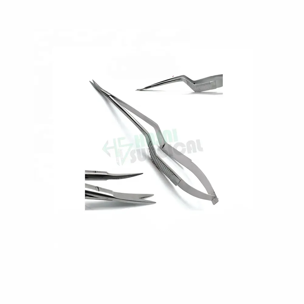 Top Quality 1Pc Yasargil Micro Scissors 7.5" Sharp/Sharp Straight Upward Curved Surgical Scissor