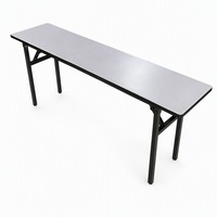 Table de salle à manger d'angle moderne en bois, table pliante rectangulaire portable pour ordinateur portable, tables de banquet à louer pour activités de plein air
