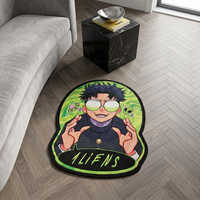 Karpet Bentuk Anime DAN DA DAN, Bulu Halus Polyester Anti-selip, Dapat Dicuci, Ukuran Besar untuk Ruang Tamu, Dekorasi Rumah