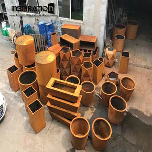 Grandes jardinières paysagères Bordure <span class=keywords><strong>de</strong></span> jardin <span class=keywords><strong>en</strong></span> acier corten Jardinière ronde <span class=keywords><strong>en</strong></span> acier corten - Product Image 4