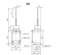 Levier de fin de course haute température KJT-XWKH IP67 10A 250VAC Honeywell Chint 350 degrés