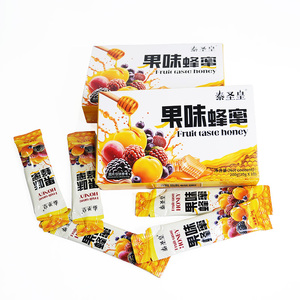 Self-owned brand Delicious Fruit <b>Honey</b> Syrup Sweet Smooth Rich Flavor Yellow Box Pack Suitable for All Ages - Product Image 2
