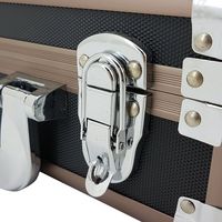 Mallette de transport en aluminium noir avec finition bronze Boîte de rangement pour caméra de voyage OEM personnalisable