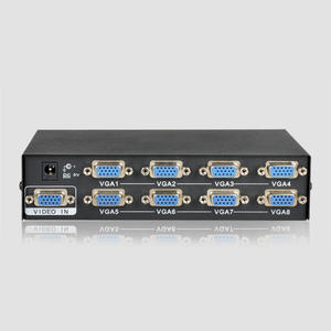 מפצל VGA בעל 8 יציאות SYONG, כניסה אחת 8 יציאות, 350 מגה-הרץ, רזולוציה 1920*1440 1440P, מארז מתכת, מפצל וידאו VGA לתצוגה מרובת מסכים - Product Image 1