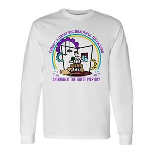 Camiseta de manga larga con diseño de carrusel de parque de atracciones There's A Great Big Beautiful Tomorrow - Product Image 1
