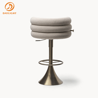 Tabouret de Bar Tabouret de Bar Rembourré Haut de Gamme de Luxe avec Hauteur Réglable Meubles de Bar de Haute Qualité pour Villa et Hôtel