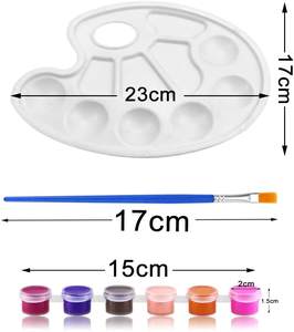 Нетоксичная акриловая краска для детей, 6 цветов, 3 мл, в тюбиках для стрип-арта - Product Image 3