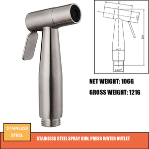Pistola rociadora de bidé de acero inoxidable de diseño moderno 2025 Control de flujo de agua portátil Inodoro Shattaf - Product Image 2