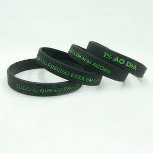 Özel spor kauçuk silikon bilezikler erkekler mesaj veya logo kişiselleştirilmiş bilek bantları ile kendi kauçuk bilekliği yapmak - Product Image 2