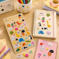 Vente directe d'usine, autocollants mignons et gonflés, autocollants personnalisés de dessins animés, autocollants gonflés imperméables pour enfants
