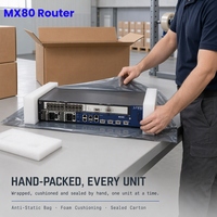 Routeur Edge MX80 de Classe Opérateur, Capacité 80G, 4 Ports 10G, BGP MPLS L3 VPN, Montage en Rack 2U pour Centre de Données Cloud, En Stock