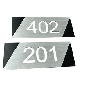 Özelleştirilmiş açık sayılar siyah ev kapı harfler plaka otel odası ev numaraları - Product Image 5