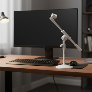 Soporte de micrófono de escritorio con base redonda, soporte universal para mesa, brazo ajustable de 5 núcleos para soporte de micrófono - Product Image 2