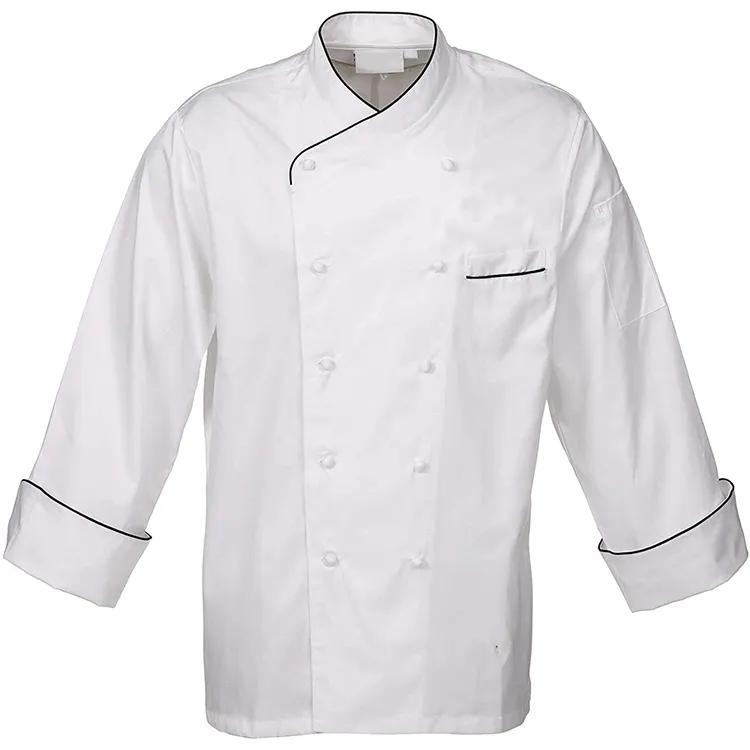 Wholesale Trendy High Quality All Types of Modern Formal Restaurant Cook Uniforms with Knot Buttons for Staffs