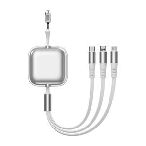 Câble de <span class=keywords><strong>charge</strong></span> USB rétractable 5 en 1 personnalisé avec logo imprimé, 100W, bidirectionnel, télescopique 1,2m, <span class=keywords><strong>charge</strong></span> <span class=keywords><strong>rapide</strong></span> 5A pour imprimantes, fabriqué en TPE - Product Image 3