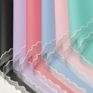Papier d'emballage pour <span class=keywords><strong>fleurs</strong></span> de haute qualité, translucide, imperméable, motif côtes, style coréen, pour bouquets DIY, papier d'emballage pour fleuriste - Product Image 1