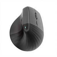 Mouse Nirkabel Ergonomis Vertikal 6D Lift, Mouse Optik Senyap untuk Laptop dan Desktop
