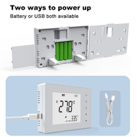 Termostato de Calefacción para Caldera de Gas con Pantalla LCD de Alta Precisión, Inalámbrico por RF, WiFi Tuya, Programable Semanalmente, con Receptor para el Mercado de América del Norte