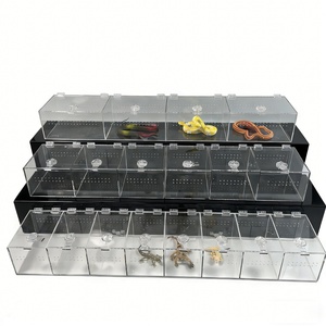 For Modern Acrylic Reptile Breeding Box Lid Enclosure Habitat <b>Display</b> <b>Case</b> Terrarium Customizable Options for Small Reptiles - Product Image 2