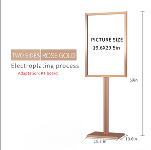 Support de signalisation double face détachable BOZE 50x75cm en alliage d'aluminium pour aéroport, <span class=keywords><strong>bibliothèque</strong></span>, centre commercial, intérieur et extérieur - Product Image 4