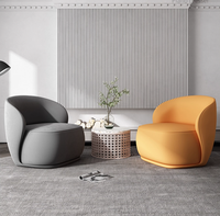 Chaise de canapé simple design moderne fauteuil de salon en tissu de velours de luxe léger doux et durable pour hôtel salon chambre à coucher