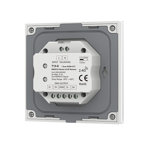 <span class=keywords><strong>Console</strong></span> DMX512 murale à écran tactile Skydance T15-S 100-240VAC 1 zone avec télécommande RF pour éclairages LED RGB+CCT - Product Image 5