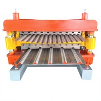Machine de profilage personnalisée économique pour tôles de toiture galvanisées, machine de formage à froid double couche, machine de fabrication de tuiles