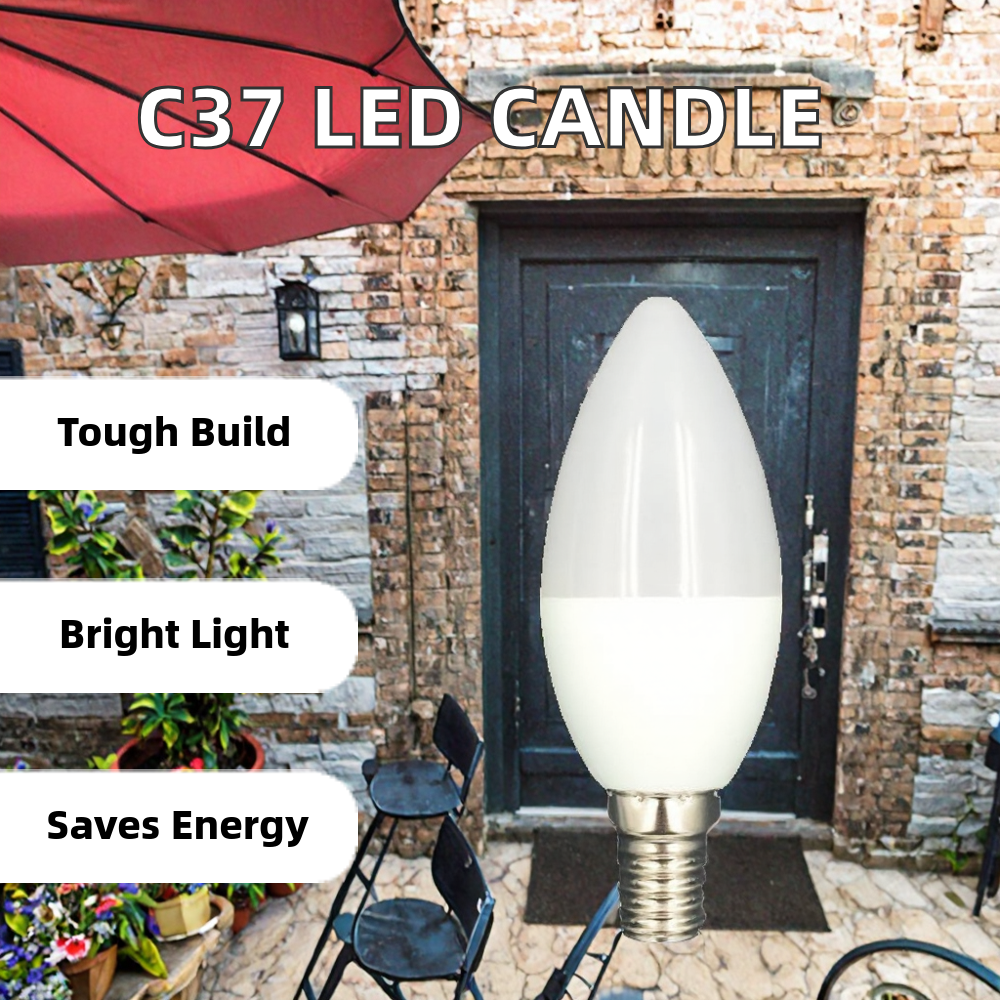 High Quality NEW LED BULB,C35 Led Bulb Brightness C37 E14 LED Bulb, C37 7W with Long Tail