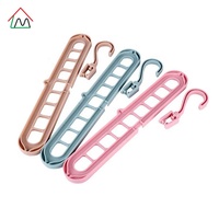 LMP501 Best-seller, ensemble pliable magique multifonctionnel et peu encombrant, cintre pliable en plastique pour vêtements, 9 trous