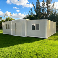 Maison conteneur portable en acier extensible de 20 pieds avec salle de bain, prête à être expédiée, mini-maison modulaire pour usage hôtelier, design moderne