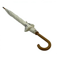 Parapluie droit manuel à ouverture et fermeture intégrale en tissu pongé 190T avec logo personnalisé, idéal pour la pluie, le soleil, les voyages et comme cadeau.