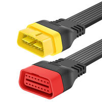 Cable de Extensión OBD2 Universal de 16 Pines, Conector Plano Macho a Hembra para Herramienta de Diagnóstico de Automóviles Launch X431 Thinkdiag Easydiag