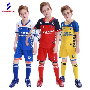 Wholesale Custom 100% Polyester Cheap Children's Soccer Jersey Breathable Football Jersey Sets Soccer Uniform For Kids Y305