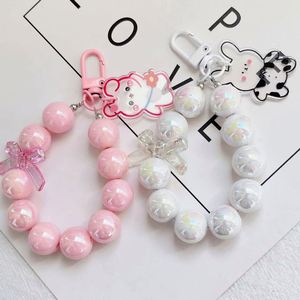 Wholesale New Design Cute Cartoon Keychain DIY Colorful Crystal Beaded Acrylic Hanging <b>Key</b> <b>Chains</b> Lanyard Phone Accessories Gift - Product Image 3