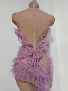 Платья для церкви Novance Y5528: Самые продаваемые прозрачные розовые платья принцессы из сетки с блестящими стразами для женщин - Product Image 5