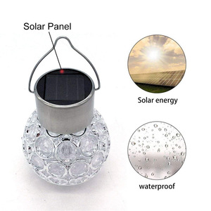 Outdoor Waterproof Skeleton <strong>Ball</strong> <strong>Solar</strong> <strong>Powered</strong> Hanging Pendant Chandelier Light for Garden Tree Courtyard - Product Image 6