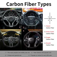 Volant intelligent personnalisé en fibre de carbone TDD avec LED pour Peugeot 308